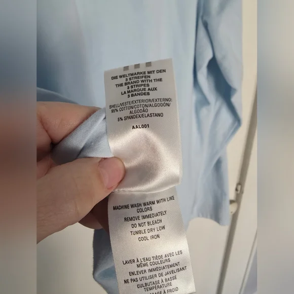 Adidas T-shirt MI 3 Stripes Donna Azzurro, Light Blue, Size XL - Picture 4 of 5